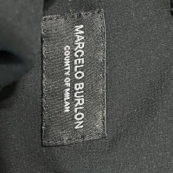 MARCELO BURLON  Leona Velvet Draped Top Size 44 (Medium) - Picture 7 of 9